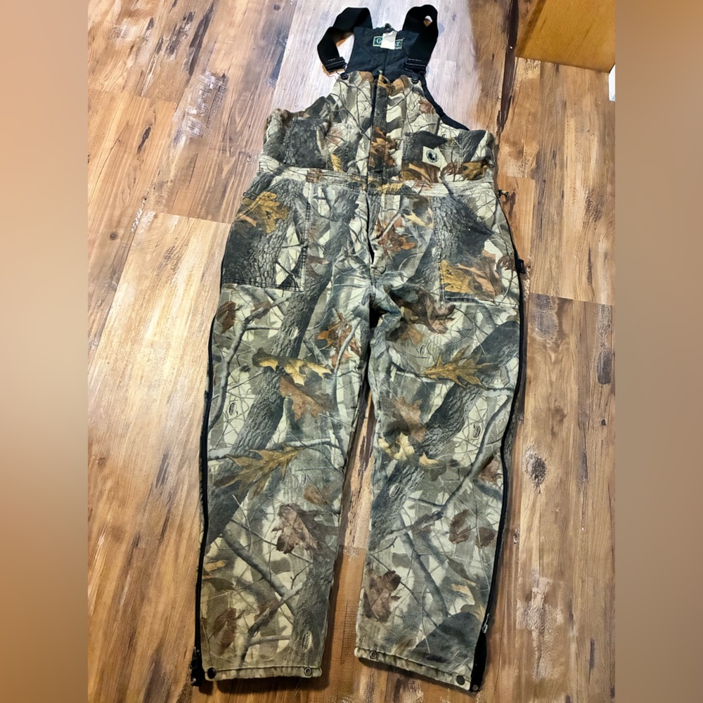Berne Mens XL Overall Hunter Camo Chore Bibs Farm Insulated Pants mens 48-50